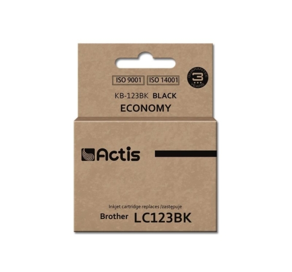 Actis KB-123Bk Ink (replacement for Brother LC123BK/LC121BK; Standard; 15 ml; black)