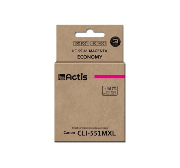 Actis KC-551M Ink (replacement for Canon CLI-551M; Standard; 12 ml; magenta)