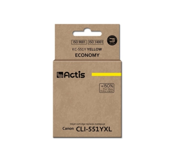 Actis KC-551Y Ink (replacement for Canon CLI-551Y; Standard; 12 ml; yellow)