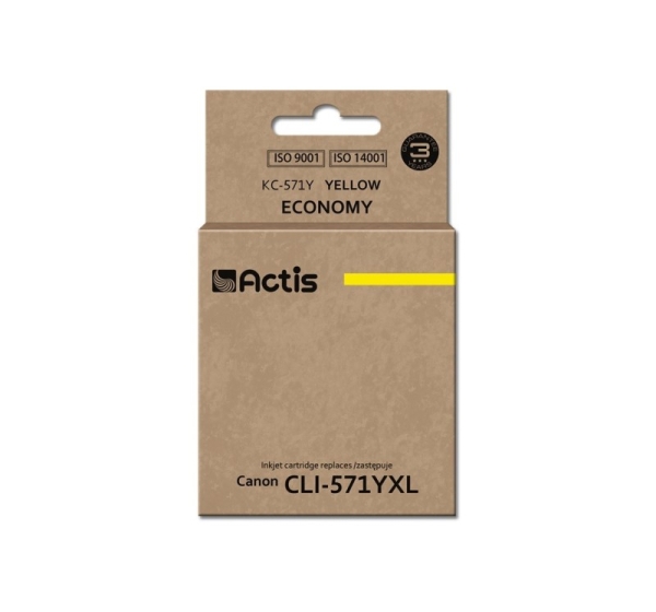 Actis KC-571Y Ink (replacement for Canon CLI-571Y; Standard; 12 ml; yellow)