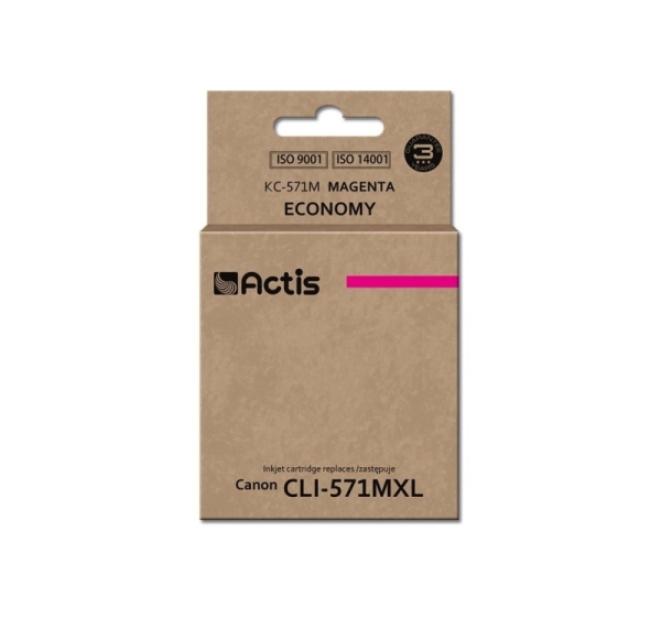 Actis KC-571M Ink (replacement for Canon CLI-571M; Standard; 12 ml; magenta)