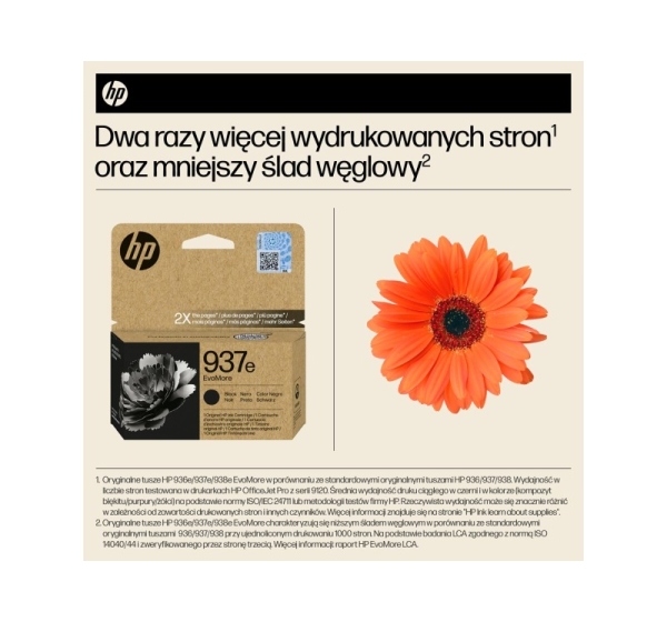 HP 937e EvoMore Black Original Ink Cartridge