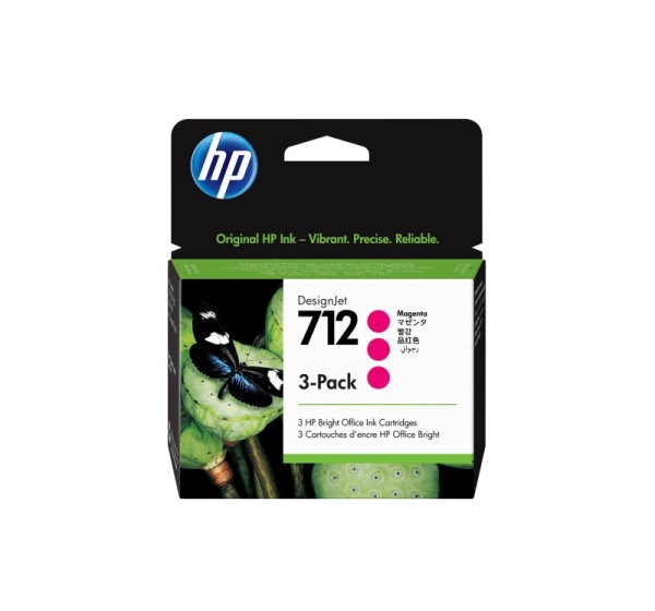 HP 712 3-pack 29-ml Magenta DesignJet Ink Cartridge