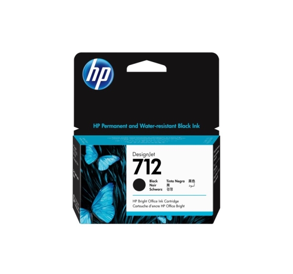 HP 712 38-ml Black DesignJet Ink Cartridge