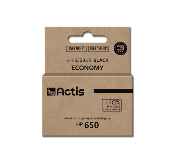 Actis KH-650BKR ink (replacement for HP 650 CZ101AE; Standard; 15 ml; black)