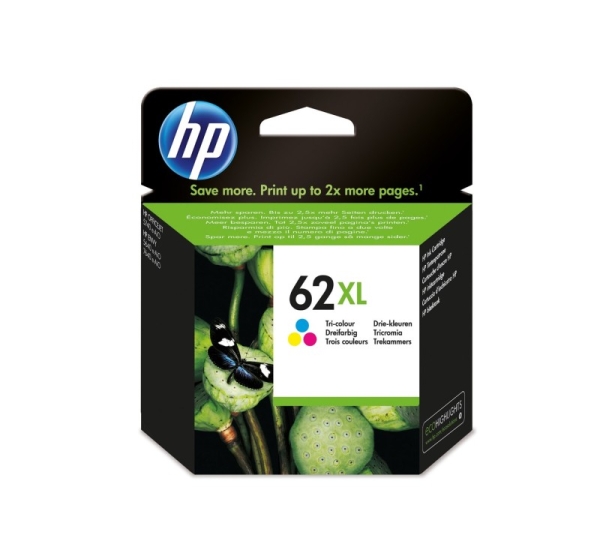 HP 62XL - Hojtydende - farve (cyan, ma