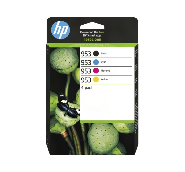 HP 953 - 4 pakker - sort, gul, cyan, m