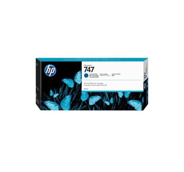 HP 747 300-ml Chromatic Blue DesignJet Ink Cartridge