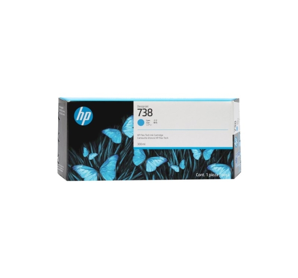 HP 738 300-ml Cyan DesignJet Ink Cartridge