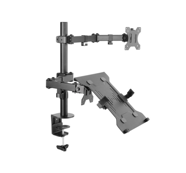 Equip 13"-32" Articulating Dual Arm Monitor Laptop Desk Mount Bracket