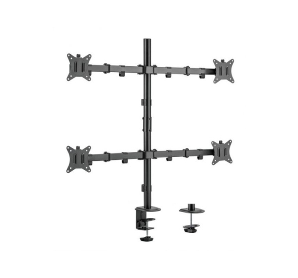 Equip 17"-32" Articulating Quad Monitor Desk Mount Bracket
