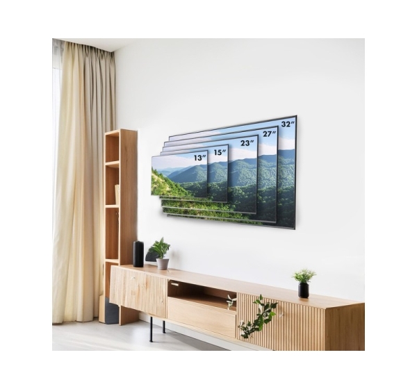 Maclean MC-417 Full Motion TV Monitor Wall Mount 13-32" 30kg max. VESA 100x100 Black Powder Coated Universal Holder Bracket Adjustable Wall Distance Rotating Tilting