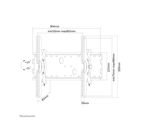 Neomounts PLASMA-W200 TV mount wall 37-85" - tiltable