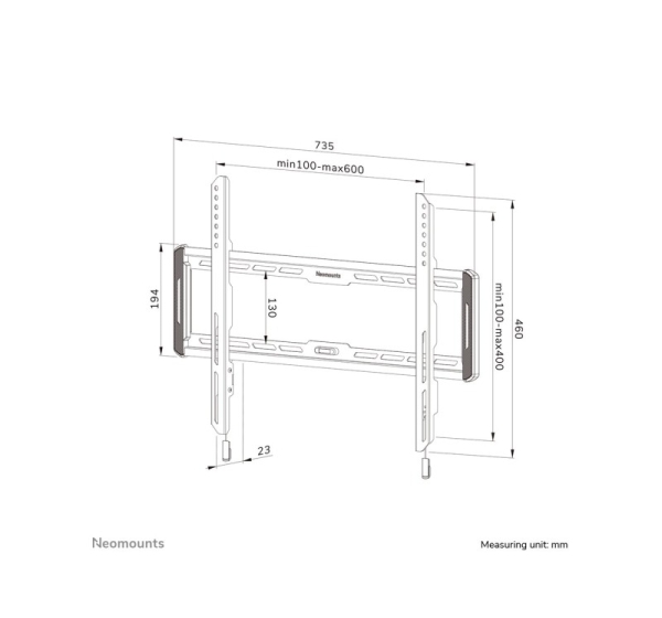 Neomounts WL30-550BL16 TV mount wall 42-86" - ultra-flat - easy install