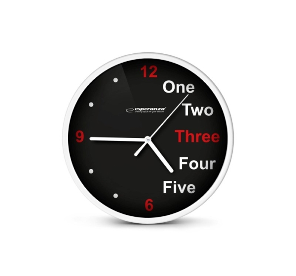Esperanza Prague White Mechanical Clock Round Black, White