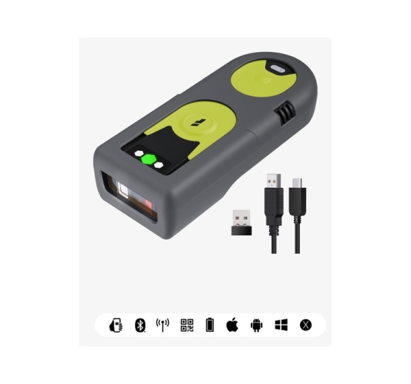 Inateck BCST-42 Handheld bar code reader 2D CMOS Black, Green, Grey