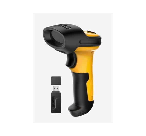 Inateck P6 Handheld bar code reader 1D Laser Black, Yellow