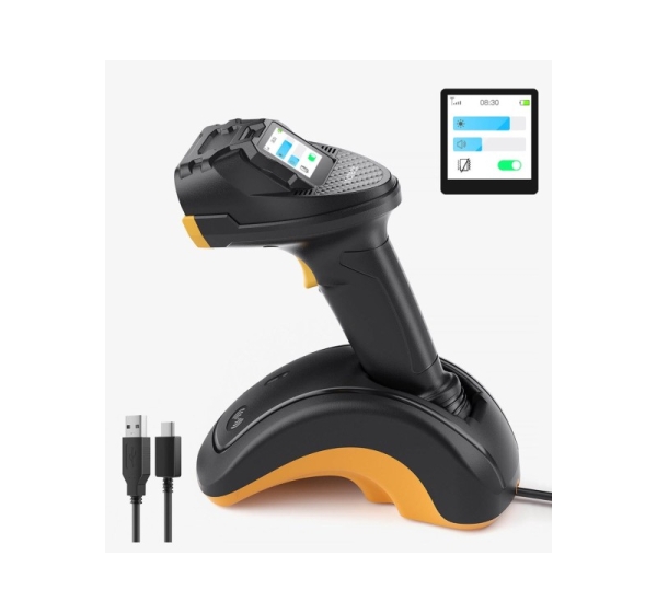 Inateck PRO 8 Handheld bar code reader 1D/2D CCD / CMOS Yellow, Black