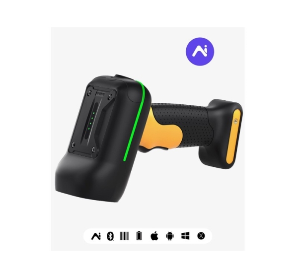 Inateck BCST-61 Handheld bar code reader 1D CMOS Black, Yellow