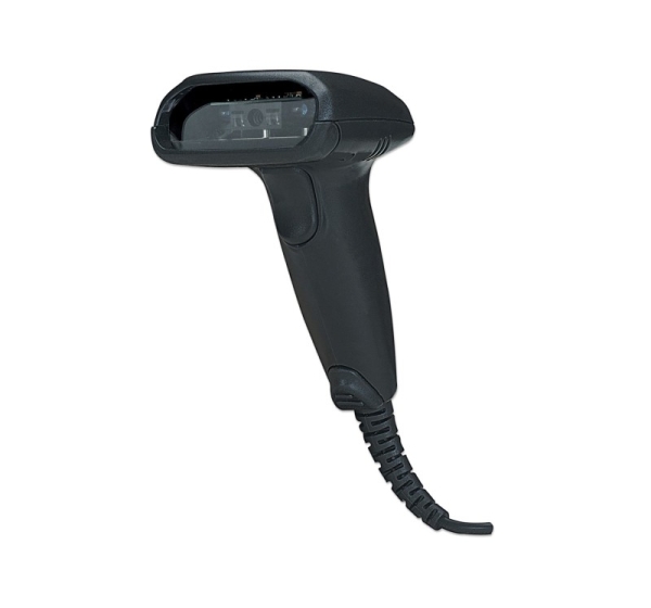 Manhattan Long Range CCD Handheld Barcode Scanner, USB, 500mm Scan Depth, Cable 1.5m, Max Ambient Light 10,000 lux (sunlight), Black, Three Year Warranty