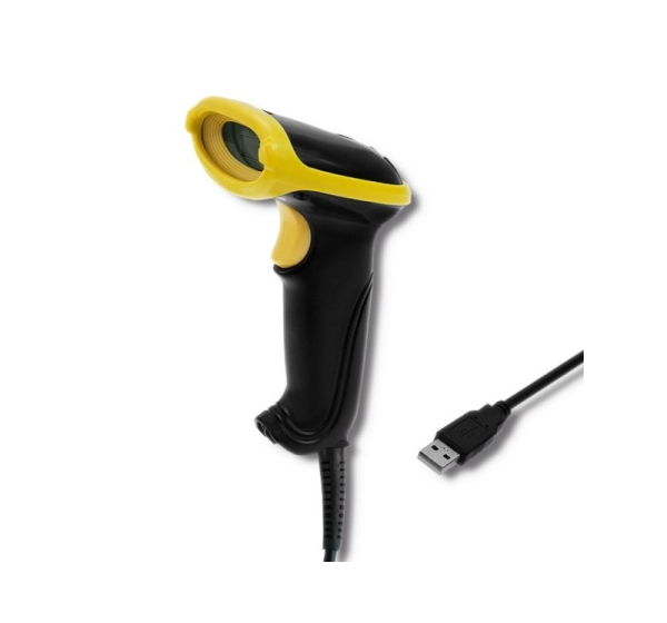 Qoltec 50867 Laser reader 1D | 2D | USB | Black