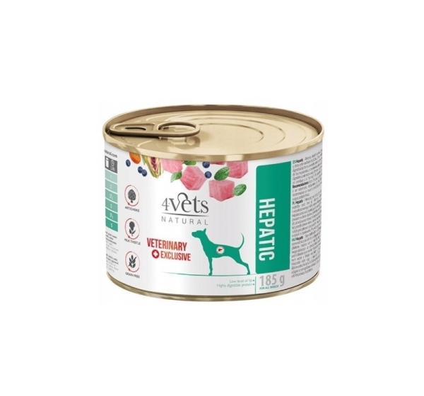 4VETS Natural Hepatic Dog - wet dog food - 185 g