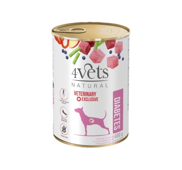 4VETS Natural Diabetes Dog - wet dog food - 400 g