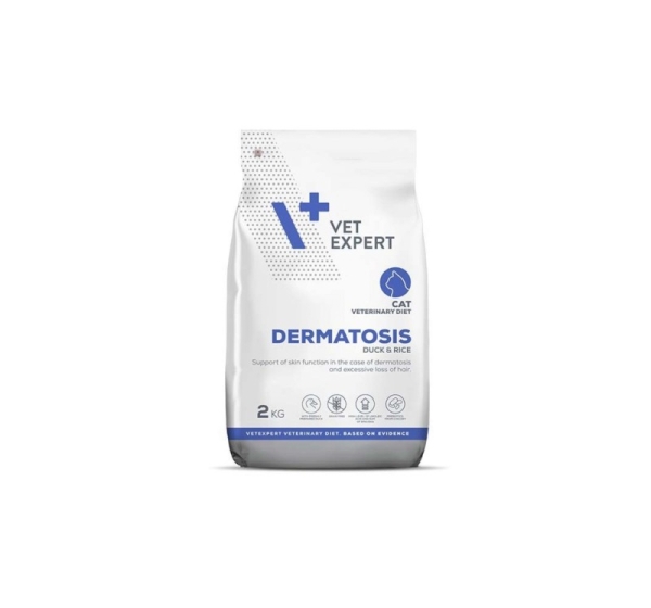 VETEXPERT Veterinary Diet Dermatosis Cat Duck & Rice – dry cat food – 2 kg