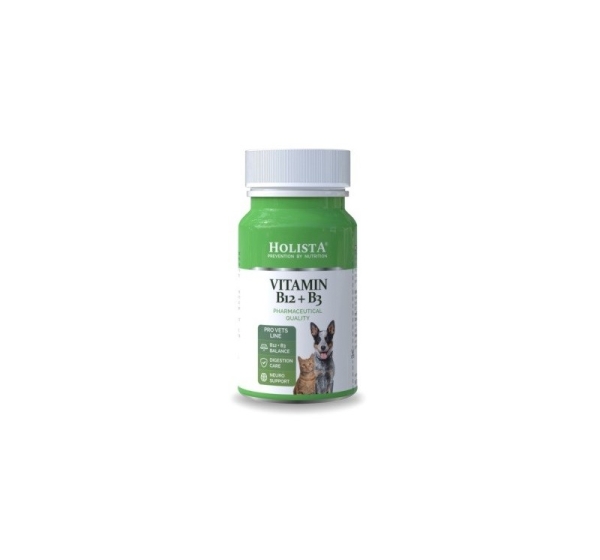 HOLISTA Vitamin B12 + B3 - supplements for dogs and cats - 90 tablets