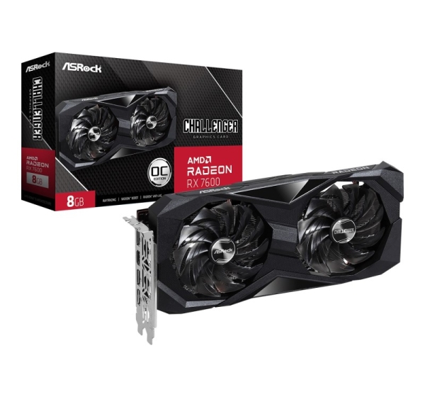 Asrock Challenger 90-GA41ZZ-00UANF graphics card AMD Radeon RX 7600 8 GB GDDR6