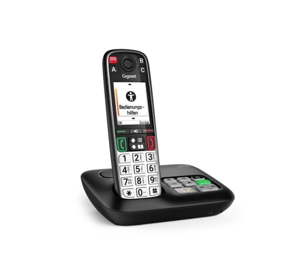 Gigaset EASY 500A Analog/DECT telephone Caller ID Black, Silver