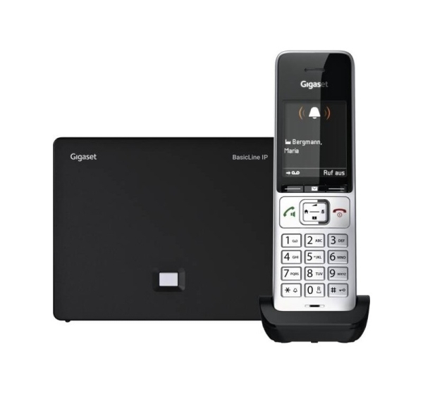 Gigaset BasicLine IP + COMFORT 500HX DECT telephone Caller ID Black, Silver