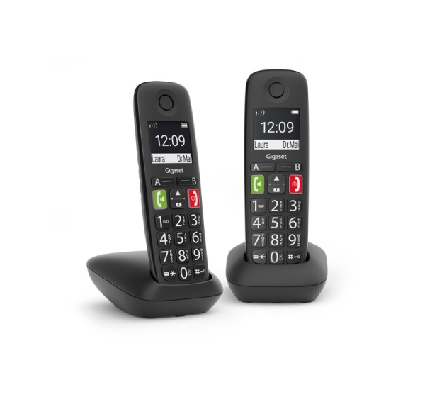 Gigaset E290 Duo - Cordless DECT Phone Black