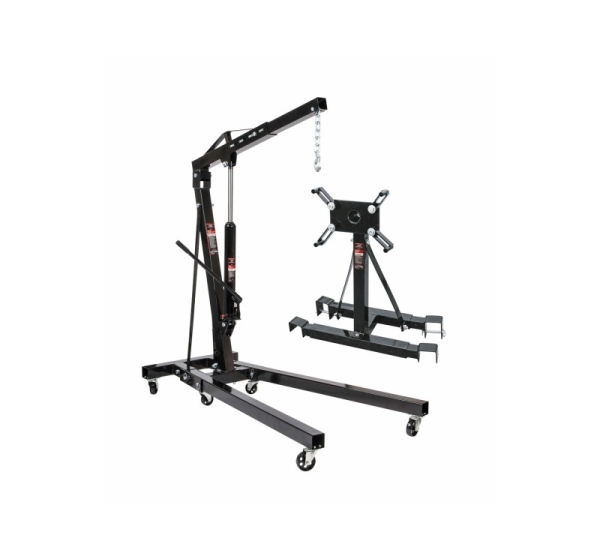 AWTOOLS 2 TON WORK CRANE + ASSEMBLY TROLLEY 900 KG
