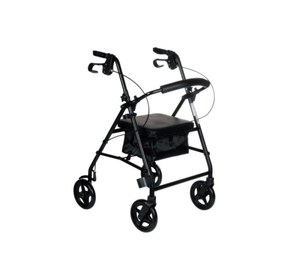 RF-610 Four-Wheel Rehabilitation Walker – Black