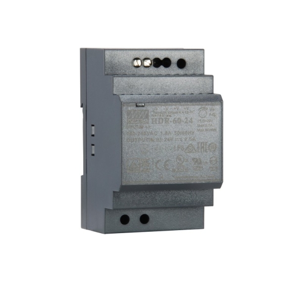 LevelOne 24V DC Industrial Power Supply, 60W, DIN-Rail