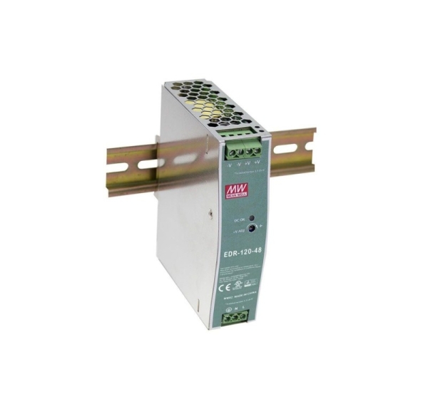 LevelOne 48V DC Industrial Power Supply, 120W, DIN-Rail, PoE Ready