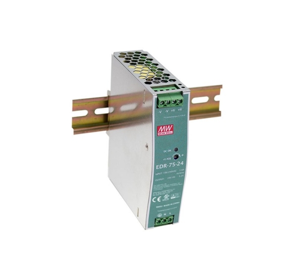 LevelOne 24V DC Industrial Power Supply, 75W, DIN-Rail