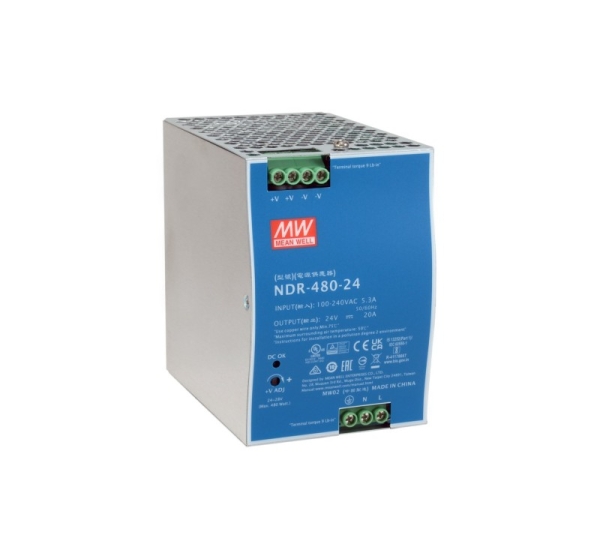 LevelOne 24V DC Industrial Power Supply, 480W, DIN-Rail,-20 ~ +70 ℃