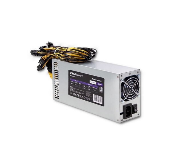 Qoltec 50349 PCI-E 1800W power supply | 80 Plus Platinum | Game miner