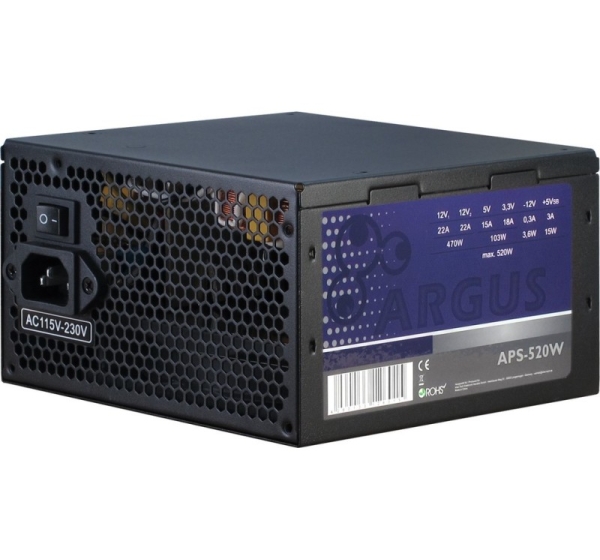 Inter-Tech Argus APS power supply unit 520 W 20+4 pin ATX ATX Black
