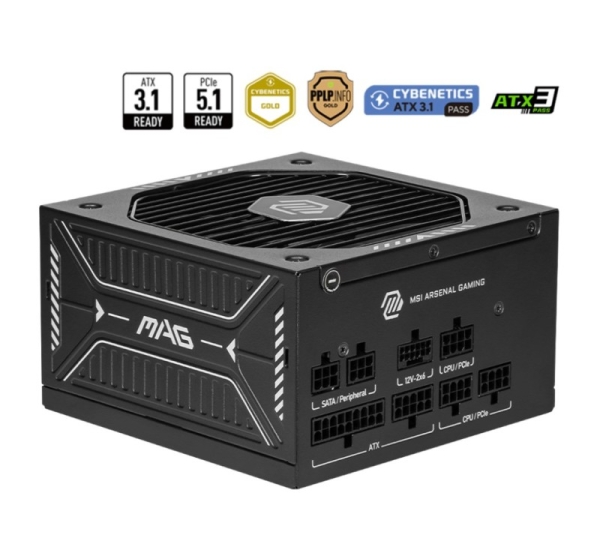 MSI MAG A750GLS PCIE5 power supply unit 750 W 24-pin ATX ATX Black