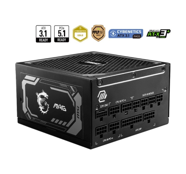 MSI MAG A1250GL PCIE5 power supply unit 1250 W 24-pin ATX ATX Black