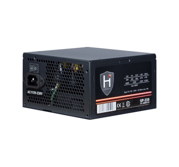 Inter-Tech HIPOWER SP-550 power supply unit 550 W 20+4 pin ATX ATX Black