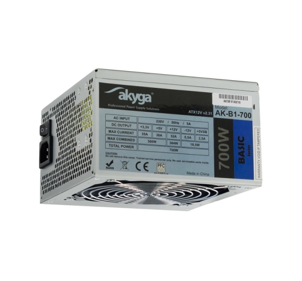 Akyga AK-B1-700 power supply unit 700 W 20+4 pin ATX ATX Grey