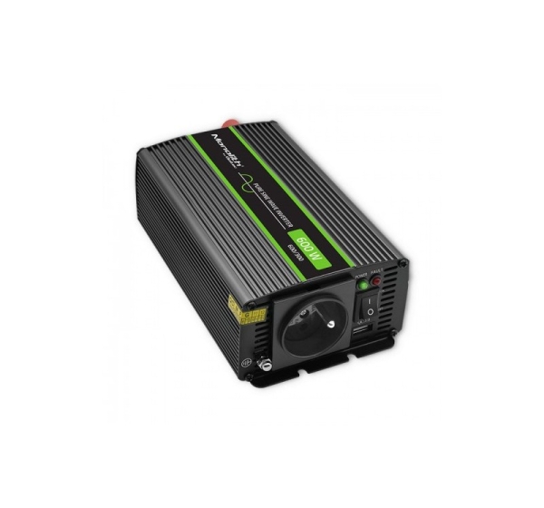 Qoltec Monolith power adapter/inverter Auto 600 W Black