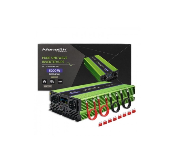 Qoltec Monolith power adapter/inverter Auto 5000 W Green