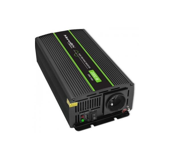 Qoltec Monolith power adapter/inverter Auto 2000 W Black