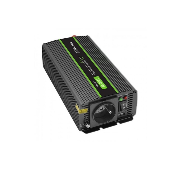 Qoltec Monolith power adapter/inverter Auto 1200 W Black