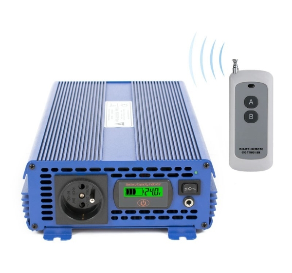 AZO Digital 24 VDC / 230 VAC ECO MODE SINUS IPS-2000S PRO 2000W voltage converter
